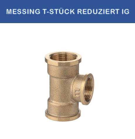 Messing T-Stück reduziert 5/4"x1" – Messing Fitting für Heizung & Sanitär | TEKE