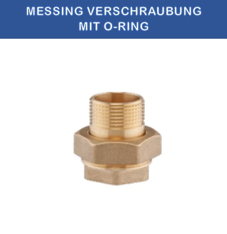 Messing Verschraubung mit O-Ring 6/4"