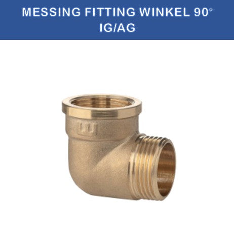 Messing Fitting Winkel 90° IG-AG
