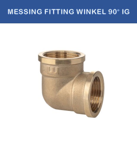 Messing Fitting Winkel 90° IG-IG