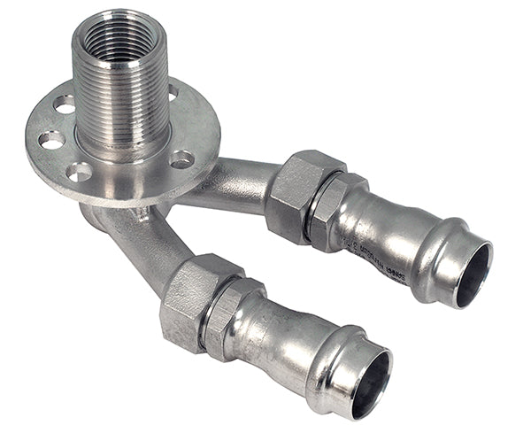 SANHA Edelstahl Wanddurchführung Doppelwandscheibe