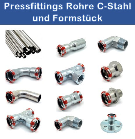 C-Stahl-Pressfitting Passbogen