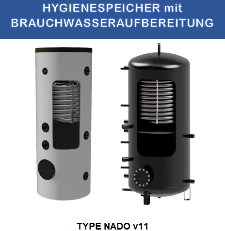 Hygienespeicher 1000Liter mit Isolierung & Wärmetauscher 25Liter