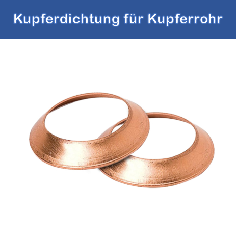 Kupferdichtung für Kupferrohr 1/4” – Messing Fitting für Heizung & Sanitär | TEKE SHOP