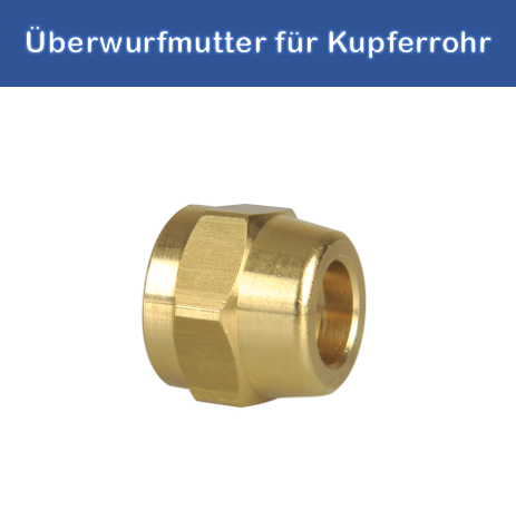 Überwurfmutter für Kupferrohr 3/8” – Messing Fitting für Heizung & Sanitär | TEKE SHOP günstig