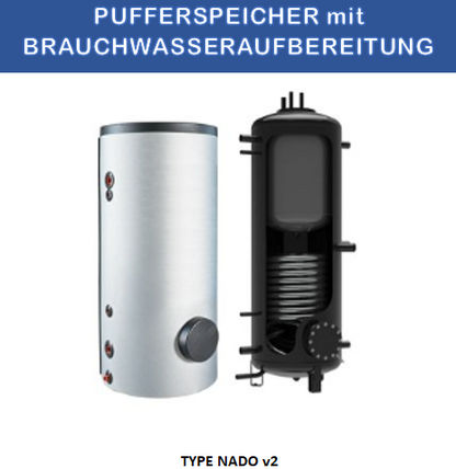 500 Liter Pufferspeicher mit Solarregister 140 & Isolierung –  für Heizung und Solar