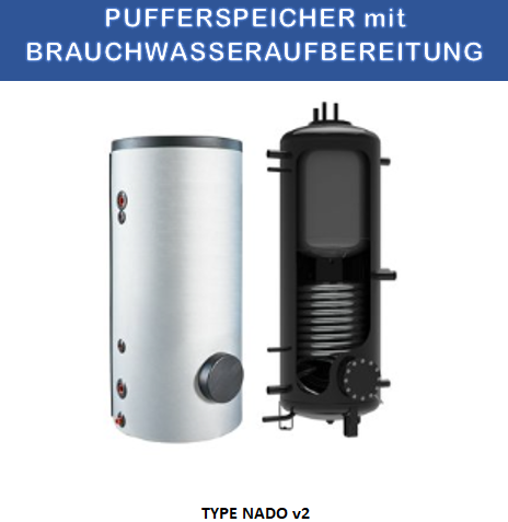 1000 Liter Pufferspeicher mit Solarregister 140 & Isolierung –  für Heizung und Solar