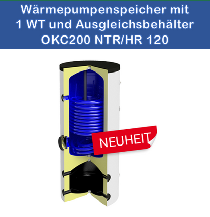 200/120 Liter Wärmepumpen-Kombispeicher OKC NTR/HR