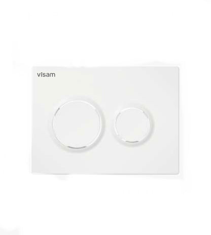 Visam Slim 80 Vorwandelement Trockenbau für Hänge WC Installation inklusive weißer Drückerplatte_2