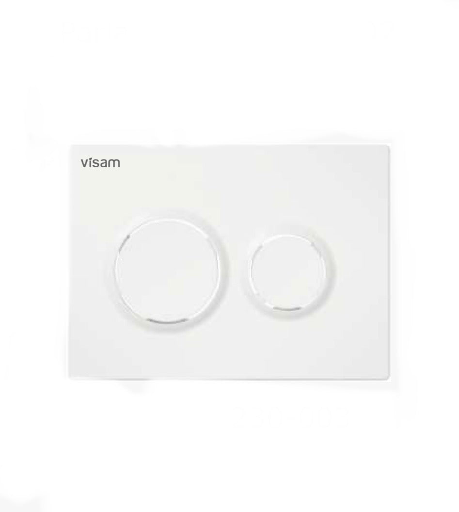 Visam Slim 80 pre-wall element for drywall construction for wall-hung toilet installation including white flush plate_2