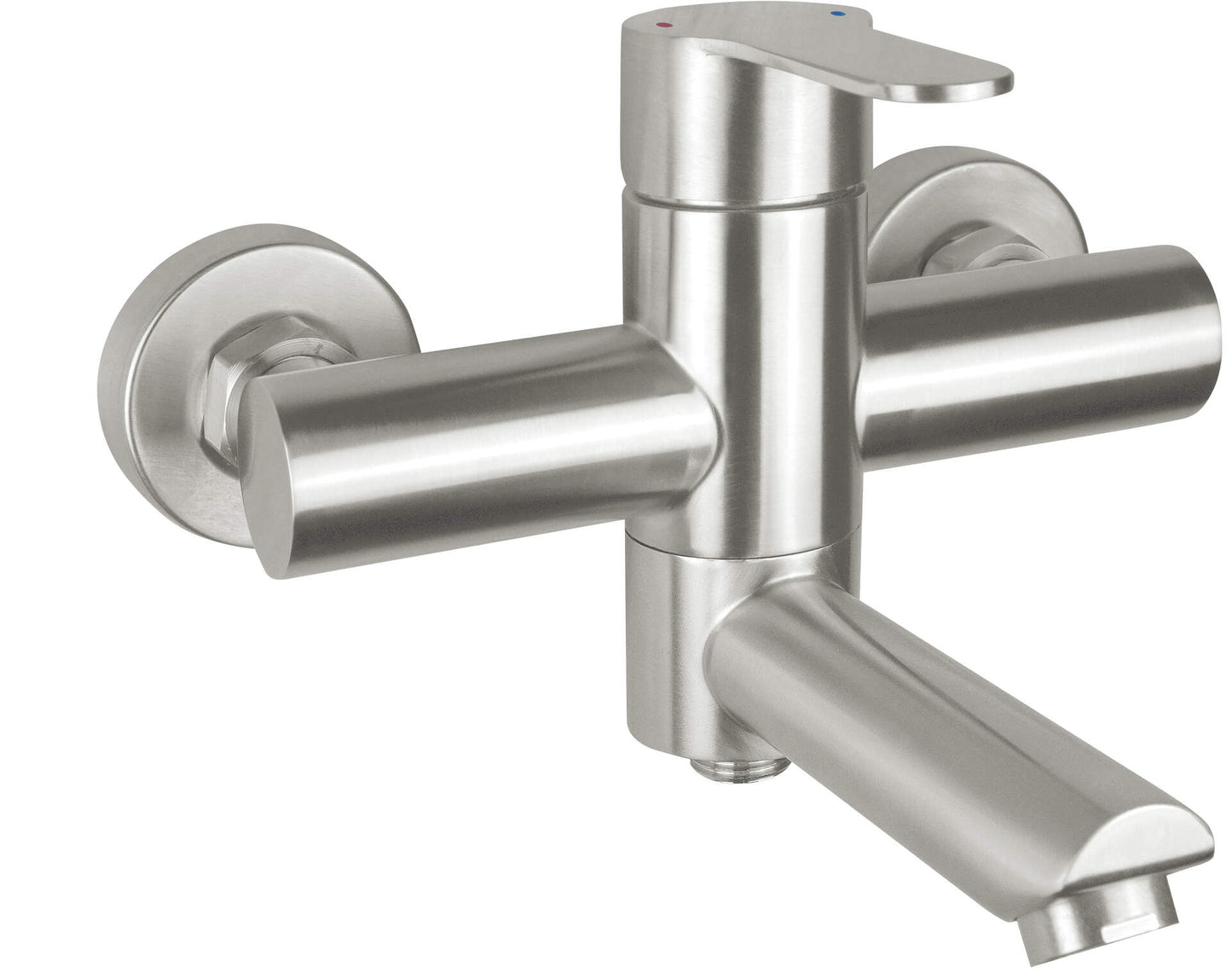 LUPO Wannenarmatur, Wand-, Stahl gebürstet