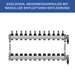 Stainless steel heating circuit manifold - 12-way - underfloor heating - 1-inch connection - with brackets