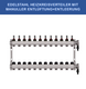 Stainless steel heating circuit manifold - 12-way - underfloor heating - 1-inch connection - with brackets