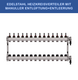 Stainless steel heating circuit manifold - 14-way - underfloor heating - 1-inch connection - with brackets