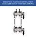 Stainless steel heating circuit manifold - 2 heating circuits - with drain valve and vent - 1 inch