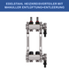 Stainless steel heating circuit manifold - 2 heating circuits - with drain valve and vent - 1 inch
