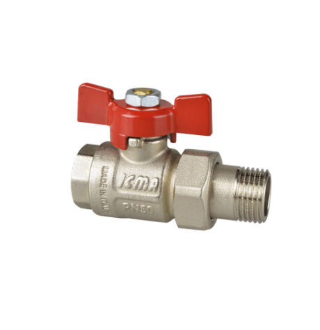 Kugelhahn Vollbohrung mit Rohrverschraubung Aluminium T-Griff 3/4" | TEKE