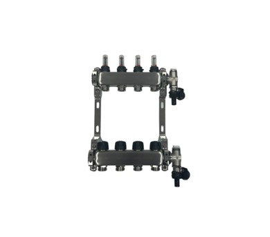 Paslanmaz çelik ısıtma devresi dağıtıcısı 4 ısıtma devresi