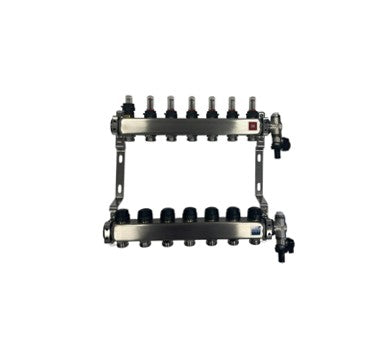 Paslanmaz çelik ısıtma devresi dağıtıcısı 7 ısıtma devresi