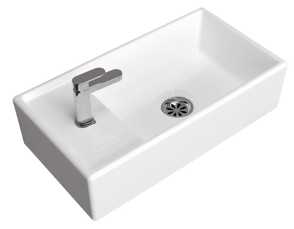 Aufsatzwaschbecken 22cm x 41cm, WEISS