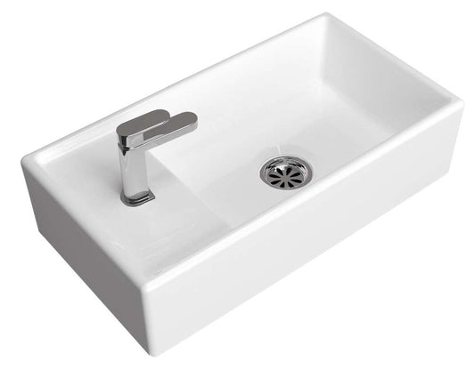 Aufsatzwaschbecken 22cm x 41cm, WEISS