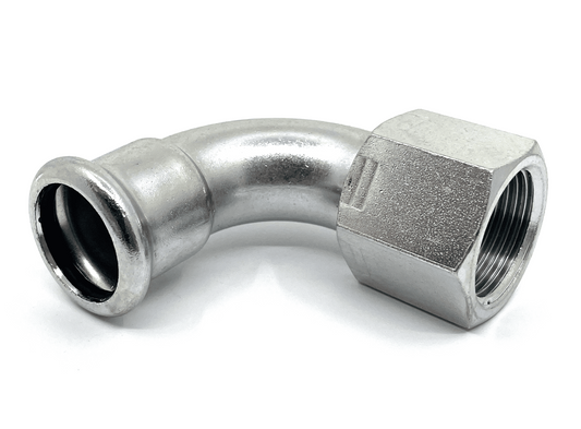 C-Stahl-Bogen 90 degree IG x press -15 x 1/2"