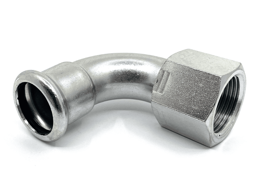 C-Stahl-Winkel 90 degree AG x press-15 x 1/2"