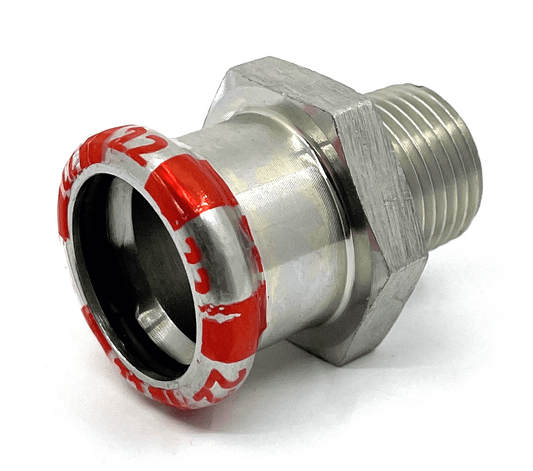 C-Stahl-Pressfittings Übergangsstück AG-22 x 1/2"