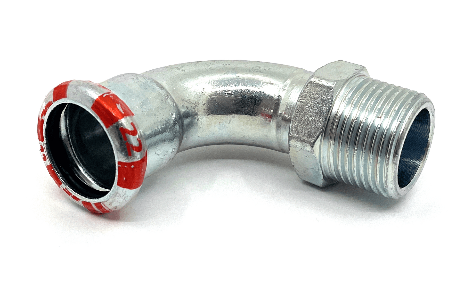 C-Stahl-Pressfittings Übergangswinkel 90° AG-54 x 2"
